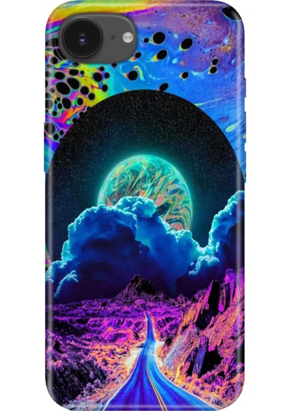 iPhone 16E Kılıf Desenli Baskılı Tpu Rubber Kapak Dream Road