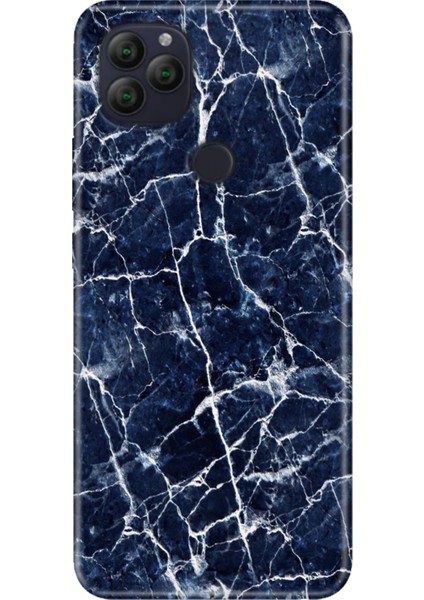 General Mobile Gm 22 -22S Kılıf Desenli Baskılı Tpu Rubber Kapak Dark Blue