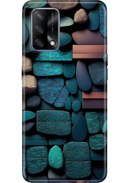 Oppo A74 4g Kılıf Desenli Baskılı Tpu Rubber Kapak Dekor Taşlar