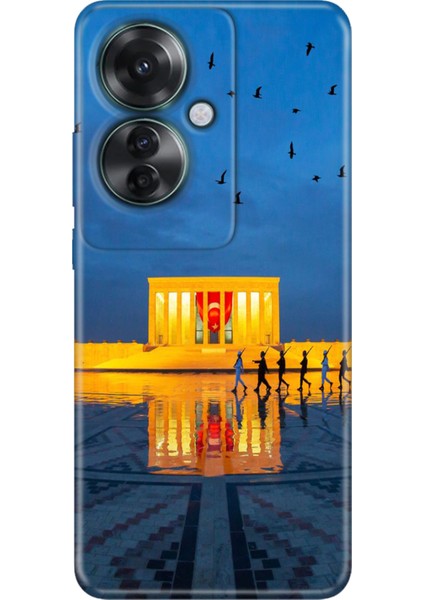 Oppo Reno 11F Kılıf Desenli Baskılı Tpu Rubber Kapak Atam Anıtkabir
