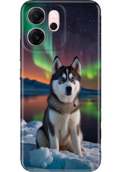 Oppo Reno 14F Kılıf Desenli Baskılı Tpu Rubber Kapak Husky Artwall