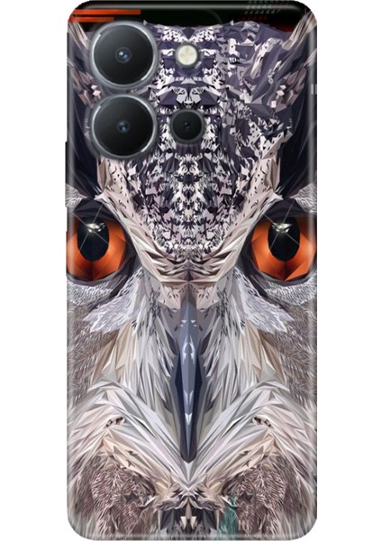 Vivo Y36 Kılıf Desenli Baskılı Tpu Rubber Kapak Baykuş 212