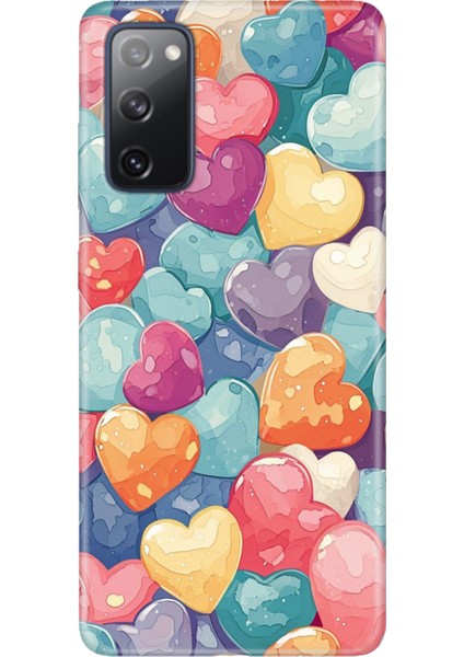 Samsung Galaxy S20 Fe Kılıf Desenli Baskılı Tpu Rubber Kapak Heart Pattern