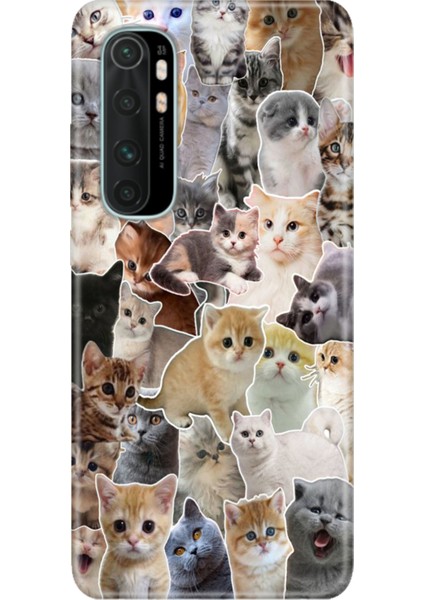 Xiaomi Mi Note 10 Lite Kılıf Desenli Baskılı Tpu Rubber Kapak Cats World