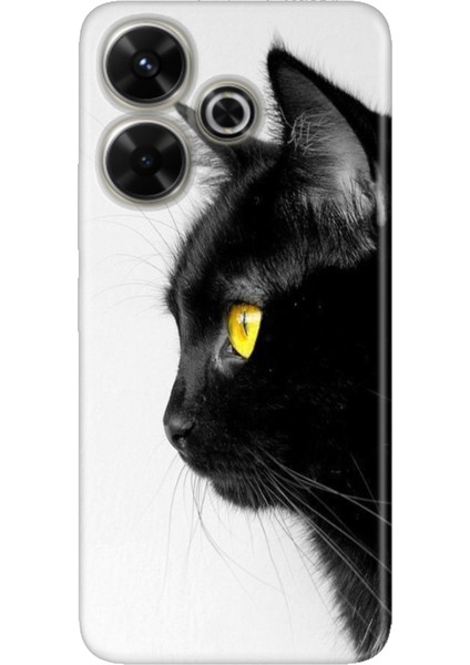 Xiaomi Redmi 13 4g Kılıf Desenli Baskılı Tpu Rubber Kapak Kedi Bakışı