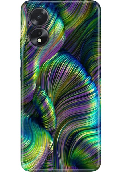 Oppo A38 Kılıf Desenli Baskılı Tpu Rubber Kapak Holographic