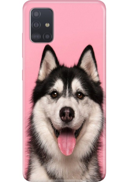 Samsung Galaxy A51 Kılıf Desenli Baskılı Tpu Rubber Kapak Hasky