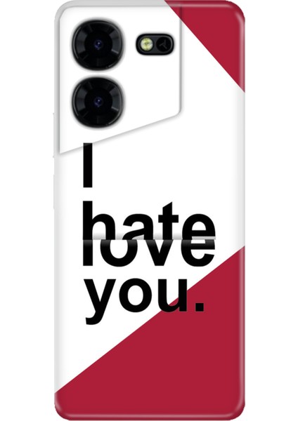 Tecno Pova 5 Pro Kılıf Desenli Baskılı Tpu Rubber Kapak Hate Love