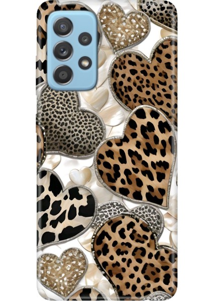 Samsung Galaxy A72 Kılıf Desenli Baskılı Tpu Rubber Kapak Kalp 90210