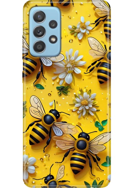 Samsung Galaxy A52 Kılıf Desenli Baskılı Tpu Rubber Kapak Arıların Dansı