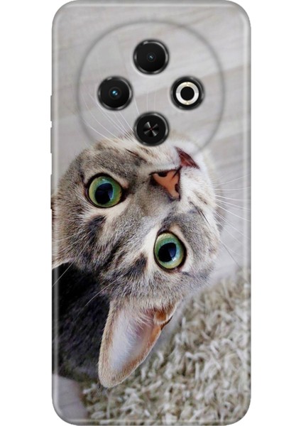 Tecno Spark 30C Kılıf Desenli Baskılı Tpu Rubber Kapak Evdeki Kedi