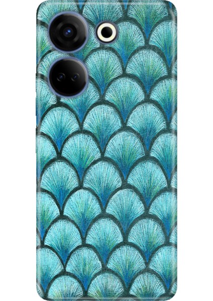 Tecno Camon 20 Pro 4g Kılıf Desenli Baskılı Tpu Rubber Kapak Fish Scale 468