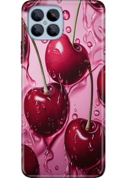 Omix X600 Kılıf Desenli Baskılı Tpu Rubber Kapak Kirazın Dansı