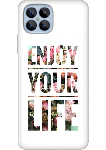 Omix X600 Kılıf Desenli Baskılı Tpu Rubber Kapak Enjoy Your Life