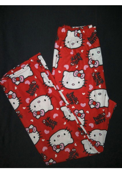Hello Kitty Desenli Pijama Tek Alt