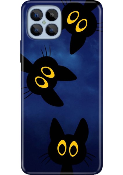 Omix X600 Kılıf Desenli Baskılı Tpu Rubber Kapak Karanlık Kedileri