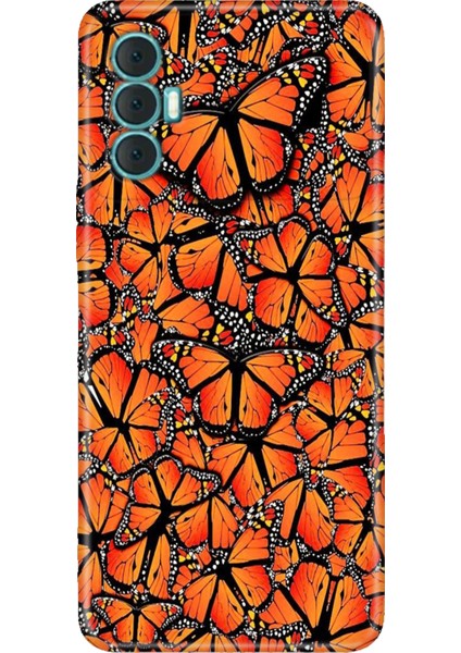 Tecno Spark 8 Pro Kılıf Desenli Baskılı Tpu Rubber Kapak Kelebek Cümbüşü