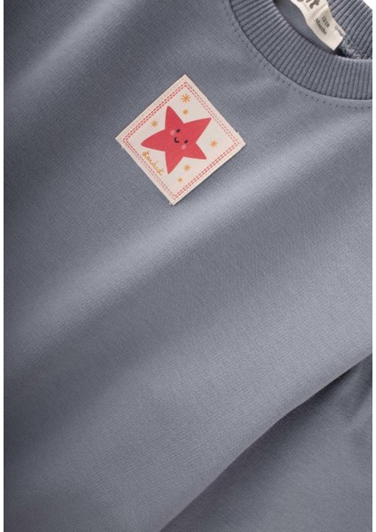 Etiket Detaylı Sweatshirt Takım 1-7 Yaş Mint Yeşil modelleri