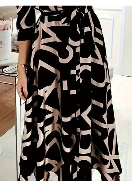 Kadın Uzun Kollu Yakalı Önden Düğmeli Uzun Süprem Elbise modelleri