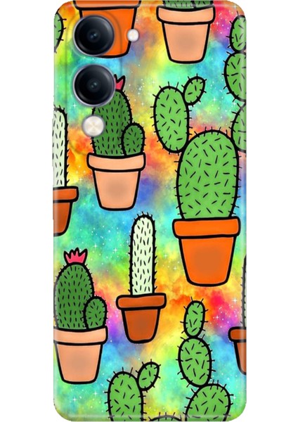 Vivo Y04 Kılıf Desenli Baskılı Tpu Rubber Kapak KAKTÜS-2024
