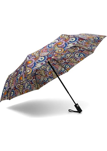 Otomatik Full Fonksiyon Açma Kapama Fiber Tel Kılıflı Mandala -Şal -Etnik Desenli Kaliteli Şemsiye modelleri