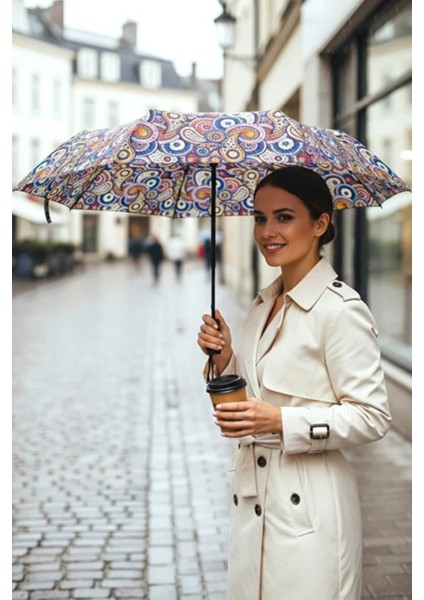 Otomatik Full Fonksiyon Açma Kapama Fiber Tel Kılıflı Mandala -Şal -Etnik Desenli Kaliteli Şemsiye fırsatları