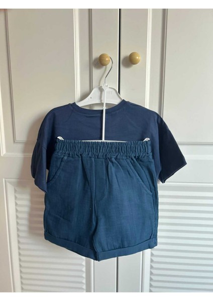 Mavi Şapkalı Şortlu 3lü Takım fiyatları