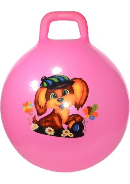 Pembe Zıp Zıp Kanguru Top Zıplama Topu Çocuk Pilates 90 kg Taşıma modelleri