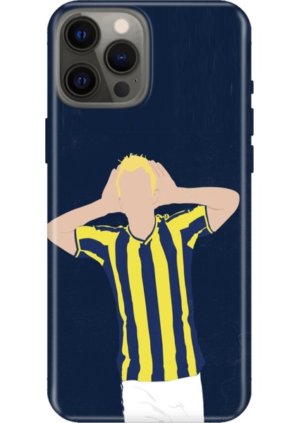 iPhone 12 Pro Kılıf Desenli Baskılı Tpu Rubber Kapak Sarı Lacivert Gol