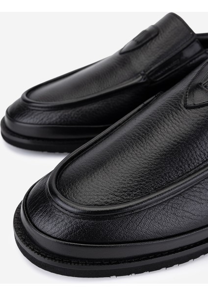 Erkek Hakiki Deri Siyah Floter Loafer Ayakkabı 374 1401 Erk Ayk SK25-26 Sıyah Fltr modelleri