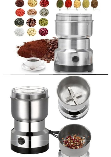 4 Bıçaklı Elektrikli Öğütücü Blender Kahve Fındık Baharat Tahıl Biber Değirmeni
