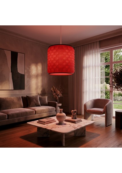 Dokulu Zarafet Premium Abajur Başlığı ile Modern Beyaz Sarkıt Lamba fırsatları