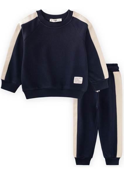 Garnili Sweatshirt Takım 2-8 Yaş Laciver/ekru