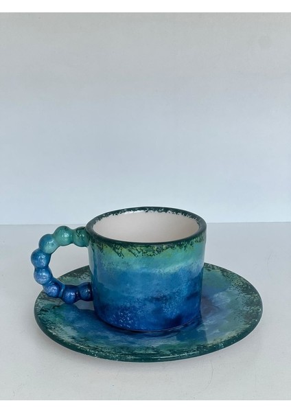 Boncuk Kulp Deniz Temalı El Yapımı Fincan modelleri