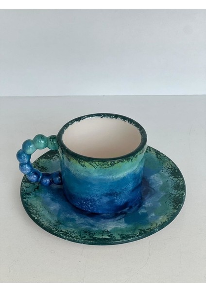 Boncuk Kulp Deniz Temalı El Yapımı Fincan fırsatları
