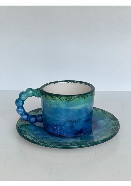 Boncuk Kulp Deniz Temalı El Yapımı Fincan indirimleri