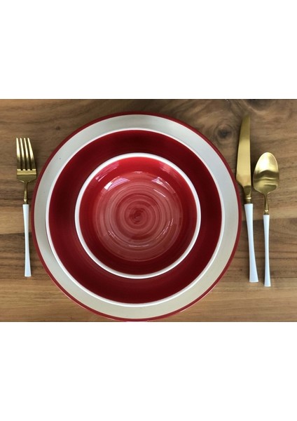 Rengarenk 24 Parça Seramik Yemek Takımı Meggdecor fırsatları