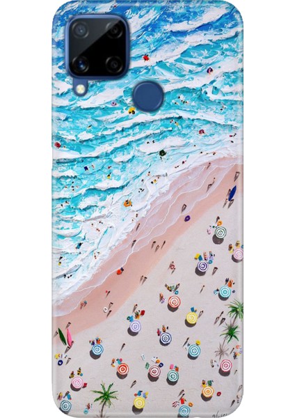 Realme C21Y - C25Y Kılıf Desenli Baskılı Tpu Rubber Kapak Sahil