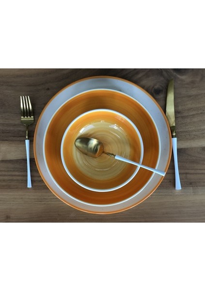 Rengarenk 24 Parça Seramik Yemek Takımı Meggdecor