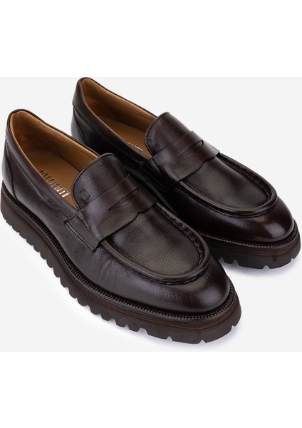 Erkek Hakiki Deri Kahverengi Loafer Ayakkabı 537 3818 Erk Ayk SK25-26 Kahve Dr fiyatları