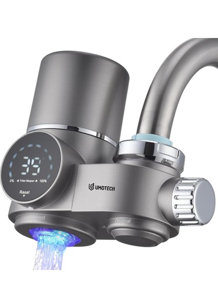 Dijital Musluk Suyu Filtresi Su Arıtma ve Dezenfeksiyon Cihazı – LED Ekranlı 8 Aşamalı Filtre
