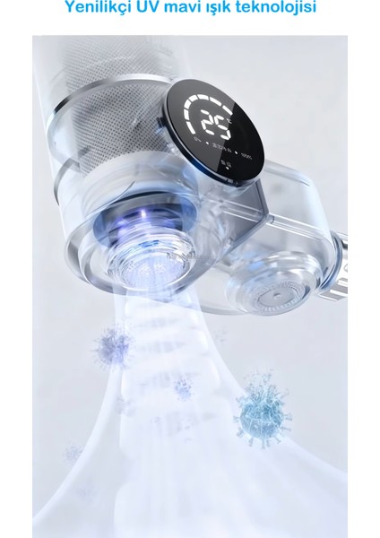 Dijital Musluk Suyu Filtresi Su Arıtma ve Dezenfeksiyon Cihazı – LED Ekranlı 8 Aşamalı Filtre