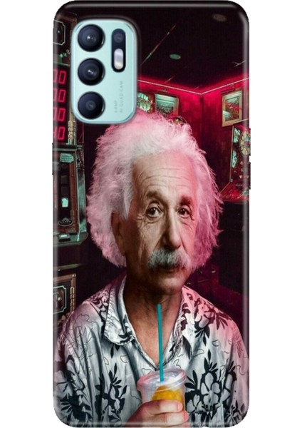 Oppo Reno 6 Kılıf Desenli Baskılı Tpu Rubber Kapak Albert