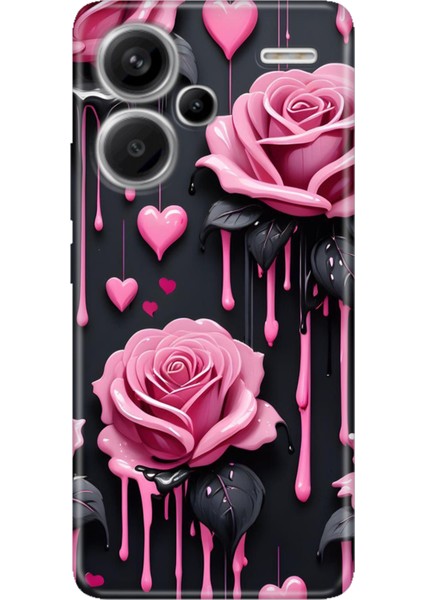 Xiaomi Redmi Note 13 Pro Plus 5g Kılıf Desenli Baskılı Tpu Rubber Kapak Akan Güller