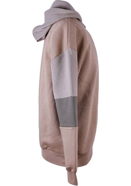 Üç Ip Şardonlu Bisiklet Yaka Parçalı Vizon Erkek Sweatshirt 5298 fiyatları