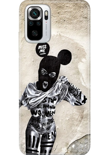 Xiaomi Redmi Note 10 - 10S Kılıf Desenli Baskılı Tpu Rubber Kapak Artful Minnie