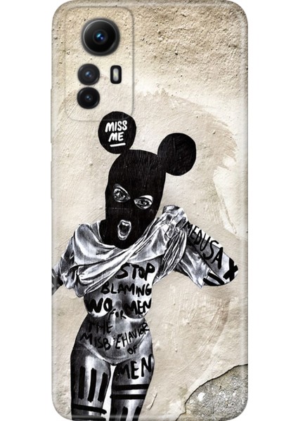 Xiaomi Redmi Note 12S Kılıf Desenli Baskılı Tpu Rubber Kapak Artful Minnie