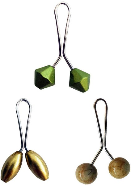 3 Adet Tesettür Eşarp ve Şal Klipsi Sarı Hardal Yeşil