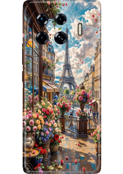 Tecno Spark 20 Pro Plus+ Kılıf Desenli Baskılı Tpu Rubber Kapak Baharda Paris