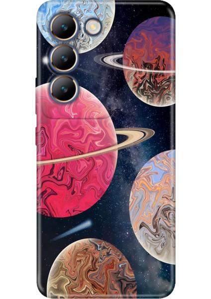 Vivo V30 Lite Kılıf Desenli Baskılı Tpu Rubber Kapak Go Space